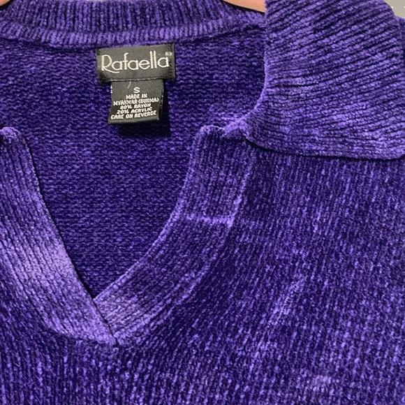 Purple Rafaella collared pullover sweater small - Picture 6 of 6